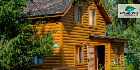 Тепло русской бани и уют деревянных домиков — Ваш идеальный отдых на базе «Берёзовая роща» со скидкой до 50%