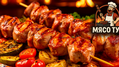 Аппетитный шашлык и блюда на мангале в кафе «МЯСО ТУТ» со скидкой до 50%: вкусно, сочно, выгодно!